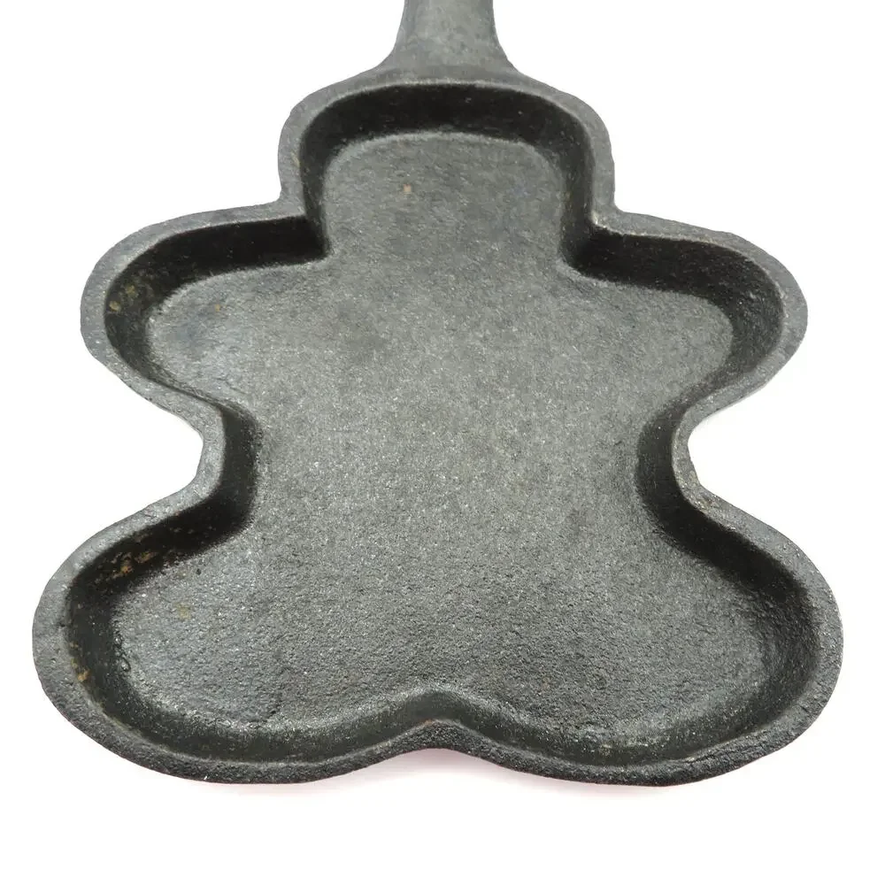Cast Iron Gingerbread Man Mini Skillet Cookie Pancake Mold Christmas Baking